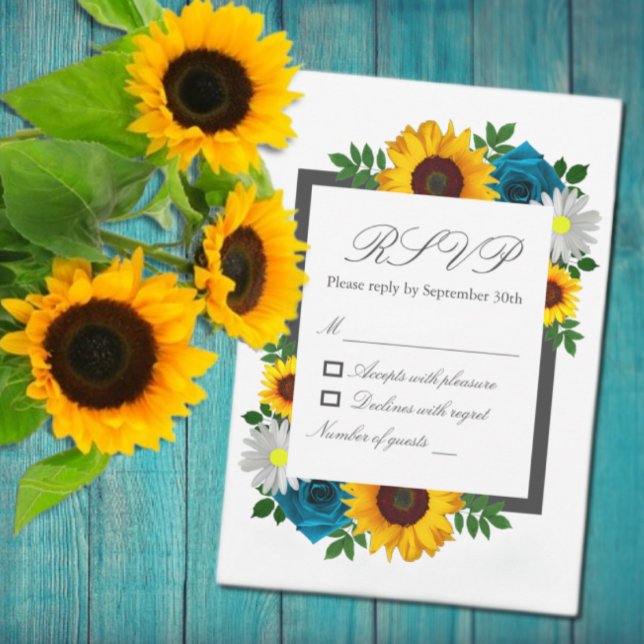 Cartão RSVP Casamento Floral de Rosa Daisy Daisy (Criador carregado)