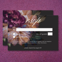 Casamento Floral Negro Elegante Sem Janta