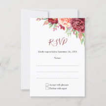 Casamento Floral por Aquarela Rosa de Burgundy