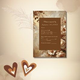 Cartão RSVP Casamento Floral Romântico Dreamy