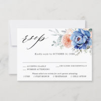 Casamento Floral Rosa Poeira Azul Marinho 