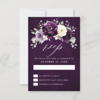 Casamento Floral Roxo de Plum Ivory White RS