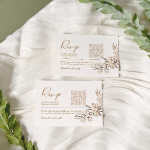 Cartão RSVP Casamento Floral Rustic Cotton