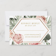 Casamento Floral Tropical e Folhas de Palmeira