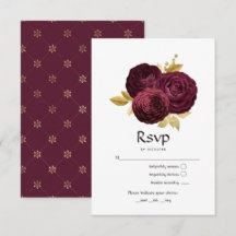 Casamento Floral Vintage em Borgonha e Dourado