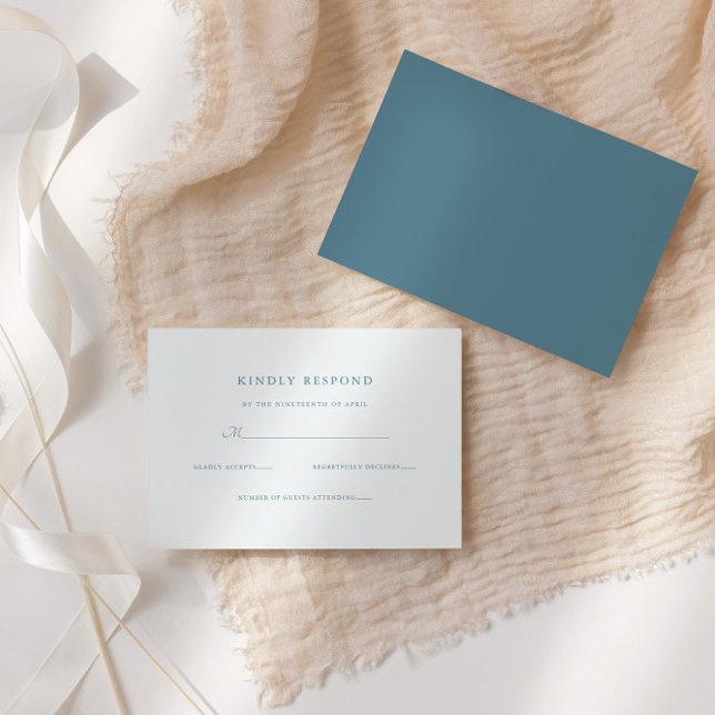 Cartão RSVP Casamento Formal de Script Elegante (Criador carregado)