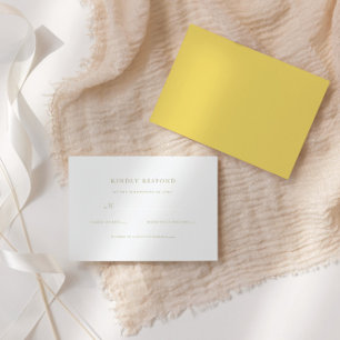 Cartão RSVP Casamento Formal de Script Elegante