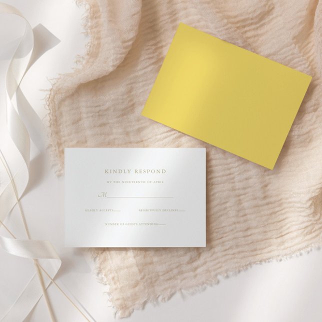 Cartão RSVP Casamento Formal de Script Elegante (Criador carregado)