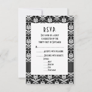 Cartão RSVP Casamento formal R.S.V.P.