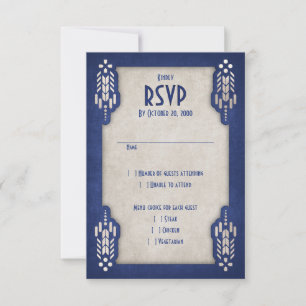 Cartão RSVP Casamento Geek de Video Game Azul
