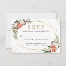 Casamento Geométrico Dourado de Red Poinsettia Ivo