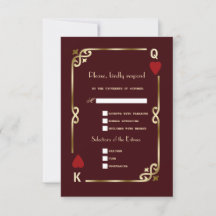 Casamento Glam Casino Gold Deep Burgundy Art Deco