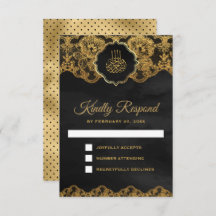 Casamento Islâmico de Folha de Ouro das Cinzas Esc