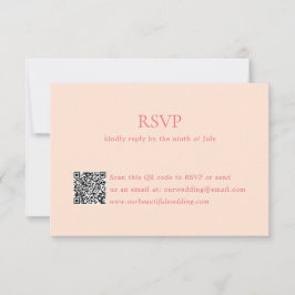 Cartão RSVP Casamento Legante do Código QR de Pessel Moderno