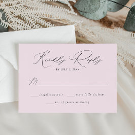 Cartão RSVP Casamento Lilás Moderno e Elegante