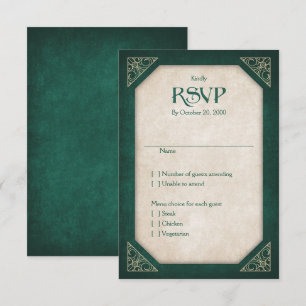 Cartão RSVP Casamento Literário do Livro da Biblioteca Verde g