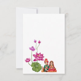 Cartão RSVP Casamento Lotus