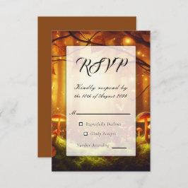 Cartão RSVP Casamento Mágico de Fairytale Forest