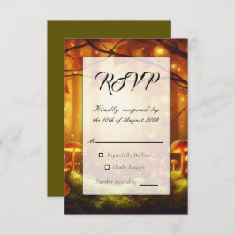 Cartão RSVP Casamento Mágico de Fairytale Forest