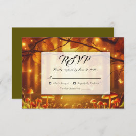 Cartão RSVP Casamento Mágico de Fairytale Forest