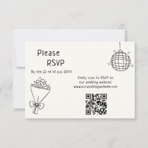 Cartão RSVP Casamento manuscrito