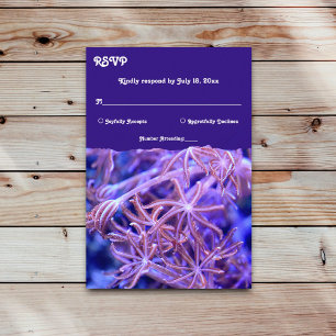 Cartão RSVP Casamento marítimo costeiro náutico dos recifes de