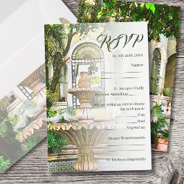 Cartão RSVP Casamento mexicano com Elegant Hacienda e Doves Br