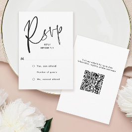 Cartão RSVP Casamento Minimalista