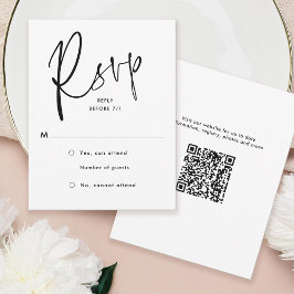 Cartão RSVP Casamento Minimalista