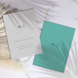 Cartão RSVP Casamento minimalista elegante