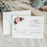 Cartão RSVP Casamento Mínimo de Flores de Escamudo com Aquarel<br><div class="desc">Projetado para coordenar com a nossa coleção de casamento Romântica Blooms,  este cartão RSVP personalizável,  apresenta borboletas de aquarela e flores de borda com folhas verdes e texto gráfico de script de caligrafia,  emparelhado com uma fonte de serif & sans modernos em preto. Itens correspondentes disponíveis.</div>