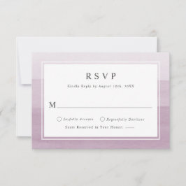 Cartão RSVP Casamento Mínimo de Plum Watercolor