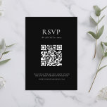 Cartão RSVP Casamento mínimo preto e branco moderno<br><div class="desc">Cartões rsvp modernos de casamento com design mínimo em preto e branco.</div>