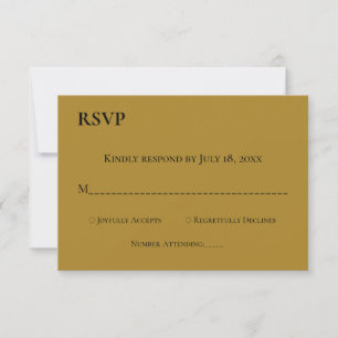 Cartão RSVP Casamento Moderno da Chic Monograma Mínimo Elegant