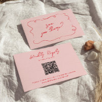 Casamento Moderno de Código QR Colorido Escrito à