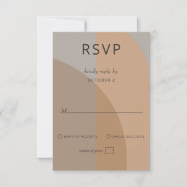 Cartão RSVP Casamento Moderno do Arco de Boho Rustico Terracot