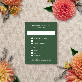 Cartão RSVP Casamento Moderno Elegante de Verão e Outono com B