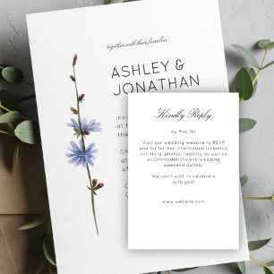 Cartão RSVP Casamento Moderno Minimalista