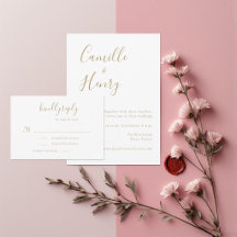 Casamento Moderno Minimalista Dourado e Branco