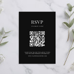 Cartão RSVP Casamento Moderno Minimalista Negro e Branco<br><div class="desc">Cartões rsvp de casamento modernos com design de tipografia minimalista em preto e branco.</div>
