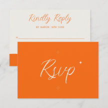 Casamento Moderno Minimalista Ousado Retro Laranja