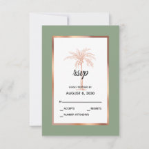 Casamento na Praia com Palmeira em Rosa Dourado Co