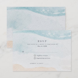 Cartão RSVP Casamento na Praia Costeira
