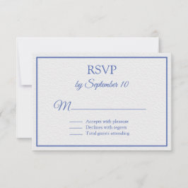 Cartão RSVP Casamento Náutico Azul e Branco