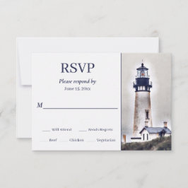 Cartão RSVP Casamento Náutico de Praia Belo Farol