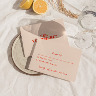 Cartão RSVP Casamento Negra Negra Negra Negra Branca com Retro