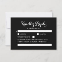 Casamento Negro Minimalista Moderno com Script Fla