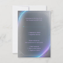 Casamento Neon Elétrico Azul Cinza Roxo Moderno