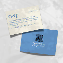 Cartão RSVP Casamento Neutro Moderno Minimalista QR