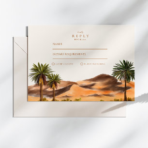 Cartão RSVP Casamento no Deserto Pintado